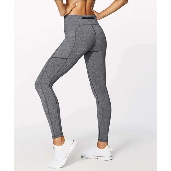 Lululemon Speed Up Tight *28" Sz 4 in Heathered Black - Picture 2 of 14